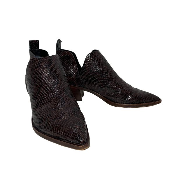 Dolce Vita Women's Brown Alligator Embossed Booties Size 8.5 - Picture 2 of 9